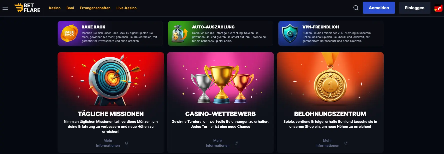 Betflare Turnierboni