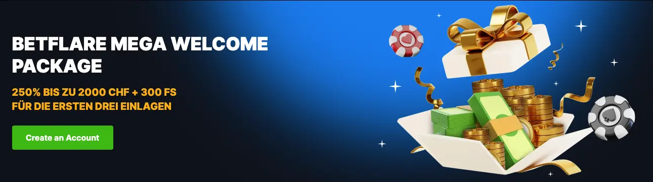 Betflare Willkommensbonus