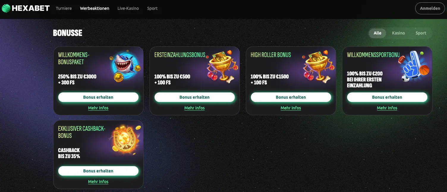 Hexabet Bonus