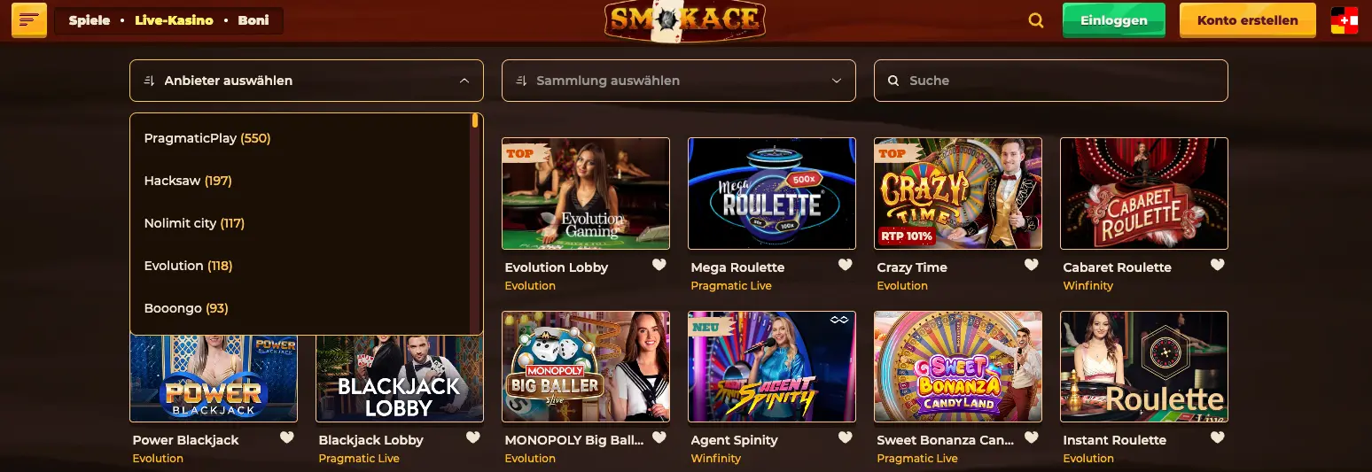 SmokAce Live Casino
