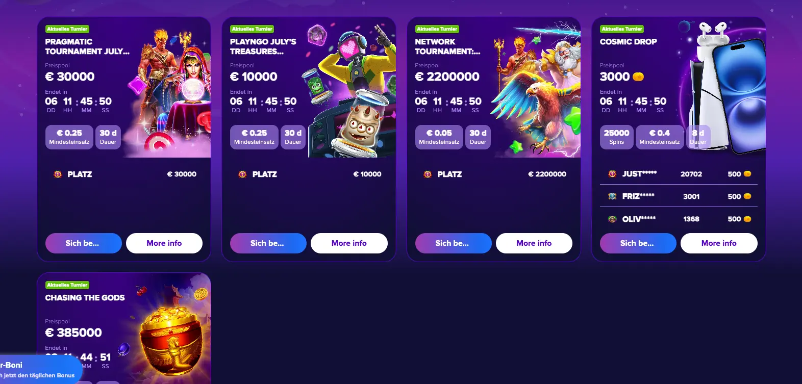 Stelario Tournaments